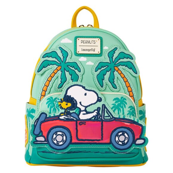 Loungefly Peanuts Snoopy and Woodstock Road Trip Mini Backpack NWT